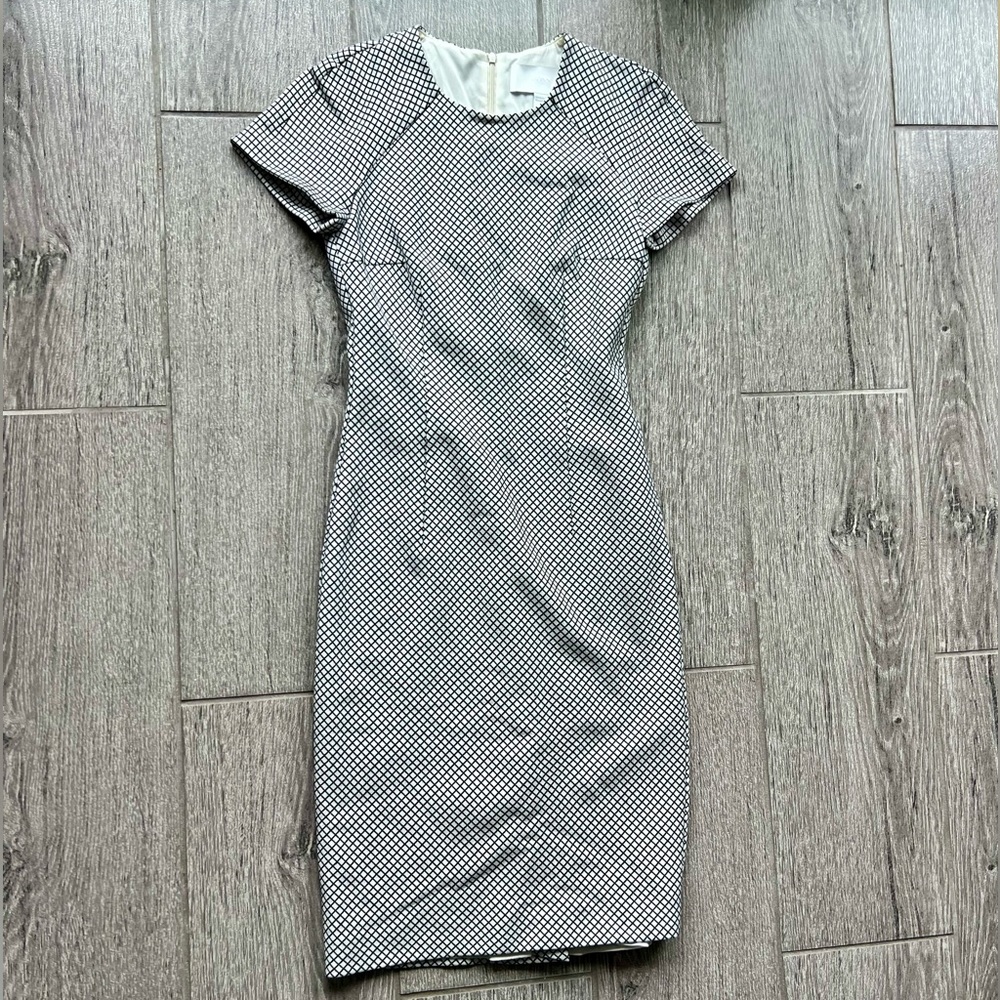 Hugo Boss Dimba Checkered Workwear Sheath Dress
